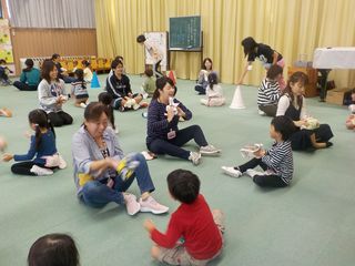 タオルのボールでポーン！
